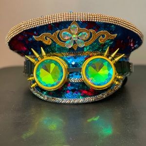 Sequin Captain’s Hat with Goggles